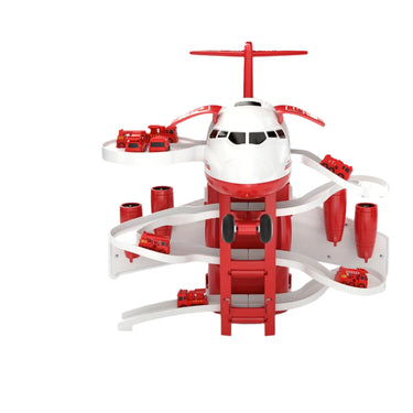 SkyRescue | Diversión de juego aventurera - Set de juego de avión y camión de bomberos con alfombra de juego
